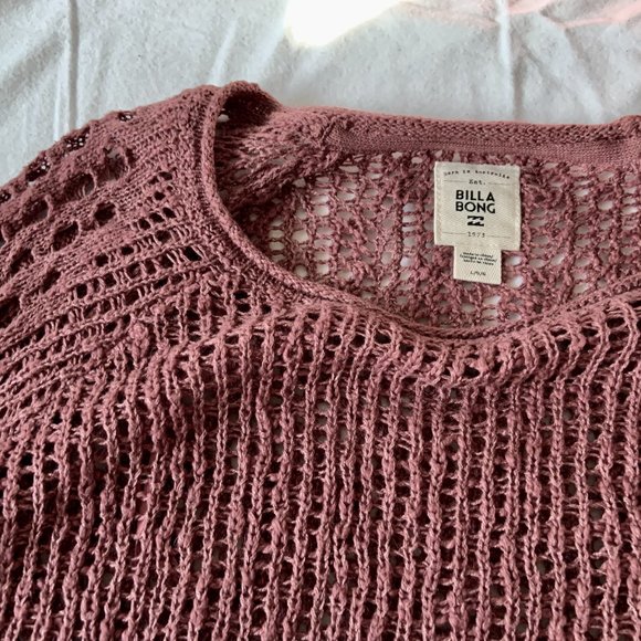 Billabong Pink Crew Neck Sweater - Picture 3 of 5